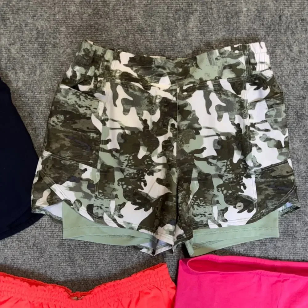Girls Shorts Lot 5 Athletic Activewear Old Navy Soffe Avia Sizes L-XXL 10-16